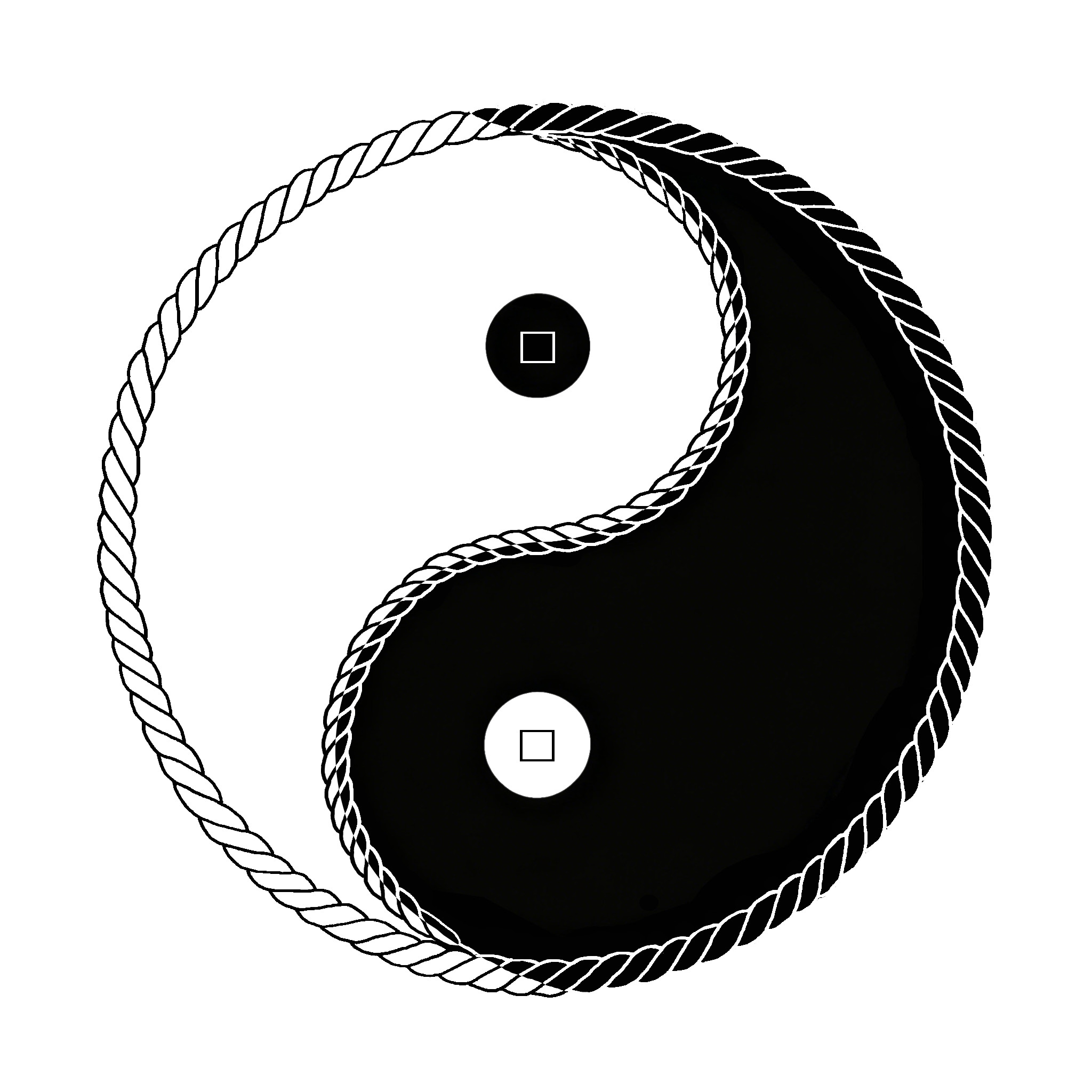 post heaven taiji single strand outer ring yin yang s curve