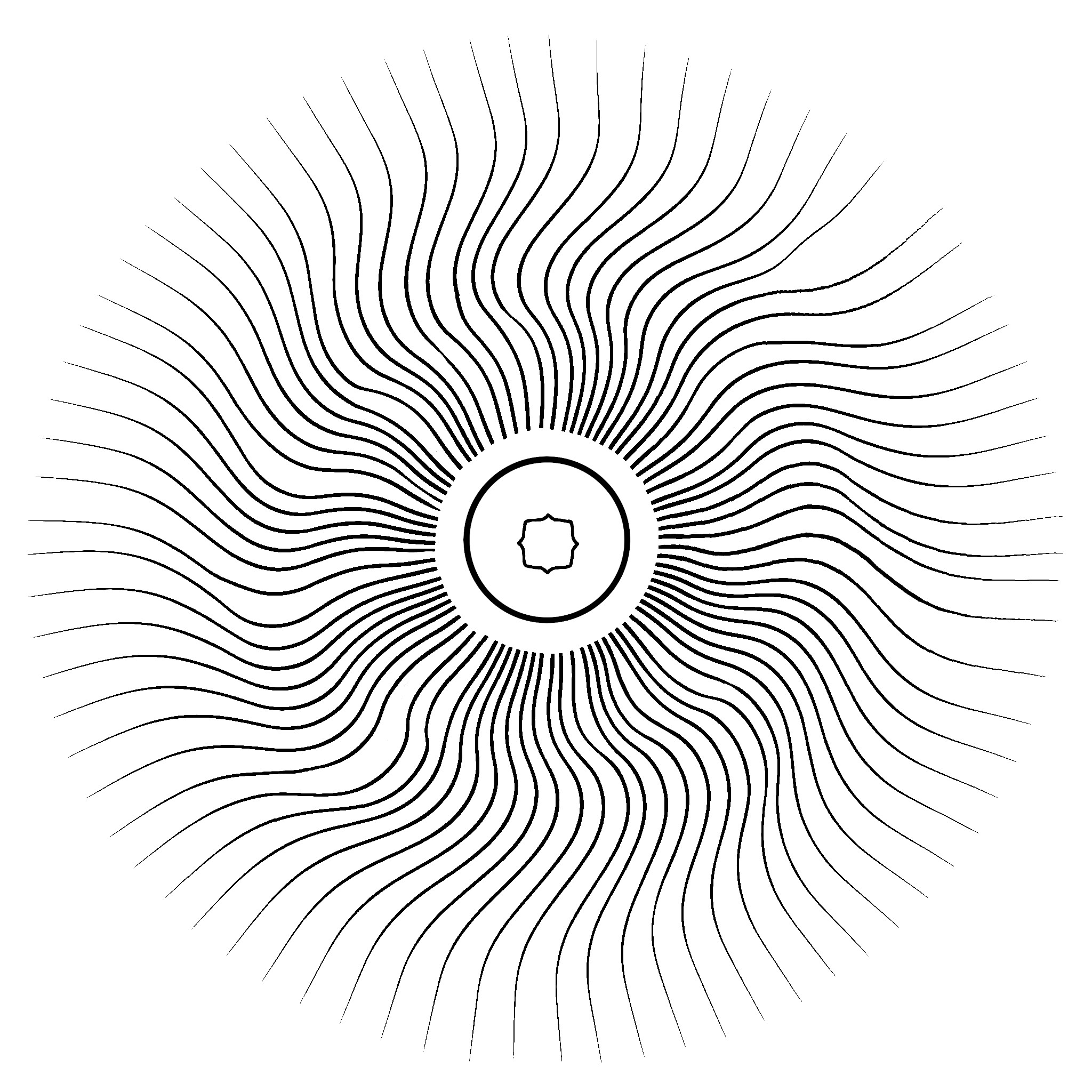 star coin pulse floral perforation coin water ripple ray